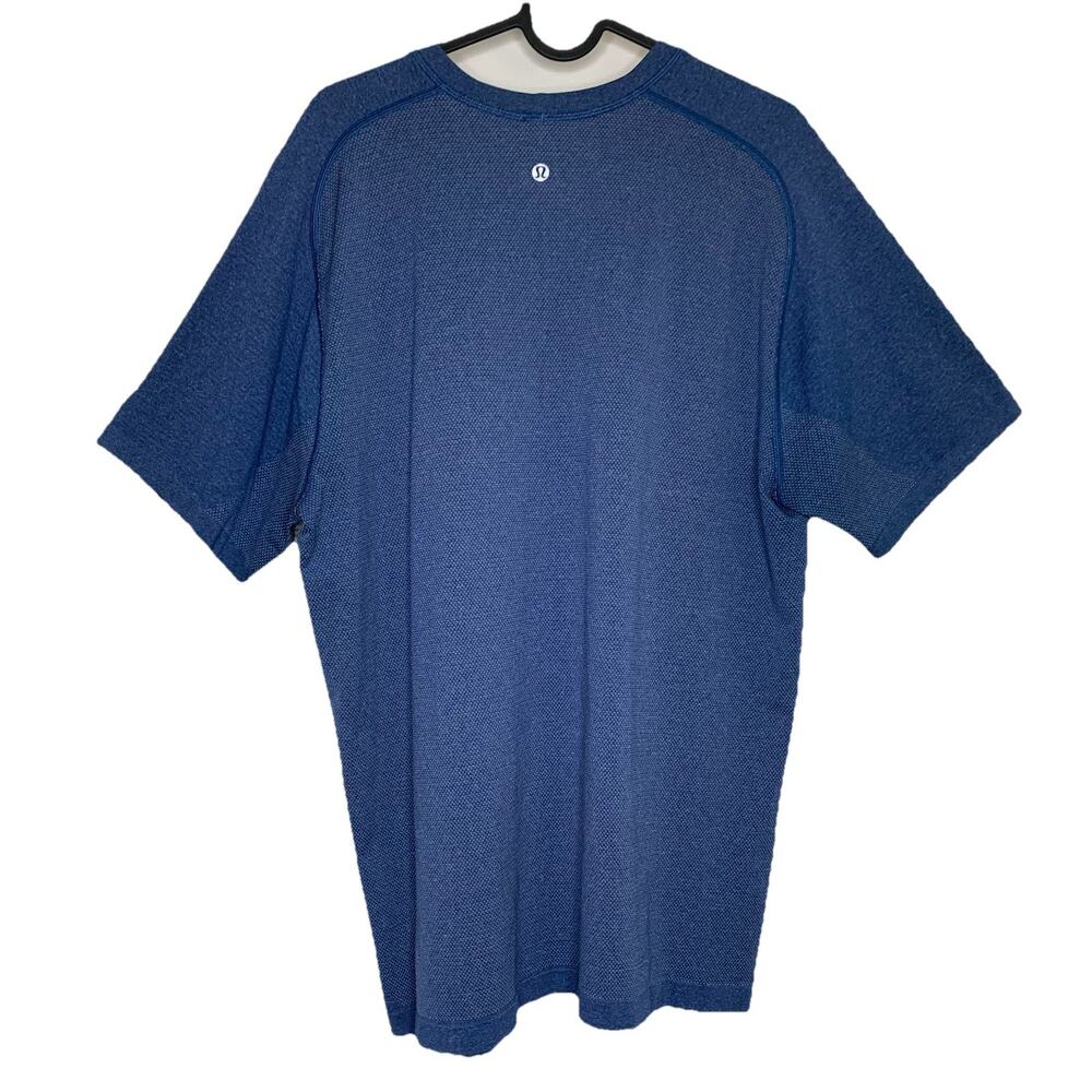 Men's Lululemon T-Shirt "You Can't Score Without Goals" Blue Shirt Sz XL